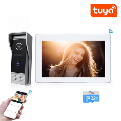 7 inch WIFI Video Intercom for home indoor Monitor 4 wire Motion Detection Doorbell with 2-way audio Outdoor camera