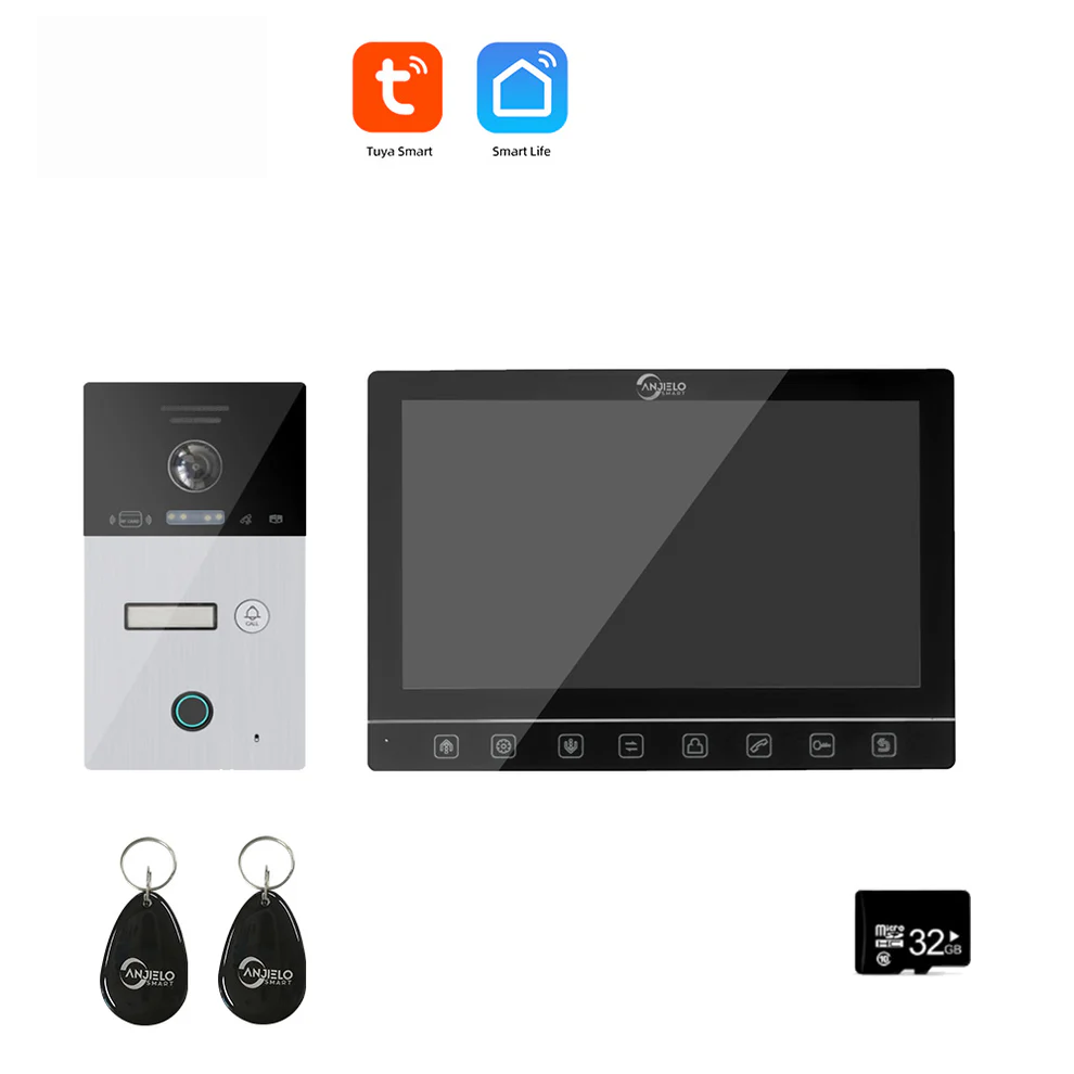 Tuya Smart mobile app Remote Wifi Video Intercom System Smart Video Door Phone 10 inch Full 1080p Screen Support RFID Card Unlock