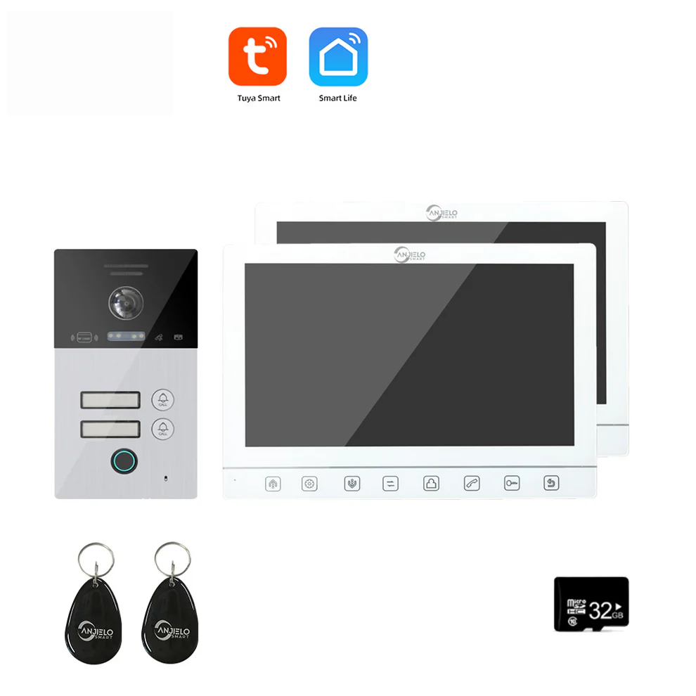 Tuya Smart mobile app Remote Wifi Video Intercom System Smart Video Door Phone 10 inch Full 1080p Screen Support RFID Card Unlock