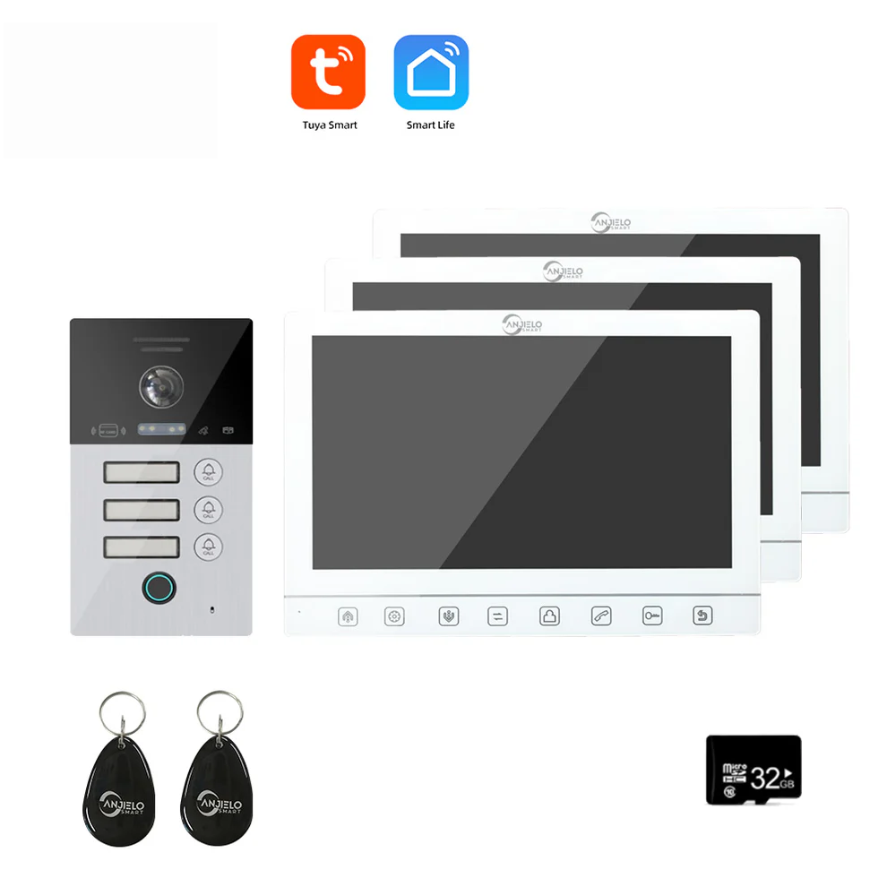 Tuya Smart mobile app Remote Wifi Video Intercom System Smart Video Door Phone 10 inch Full 1080p Screen Support RFID Card Unlock