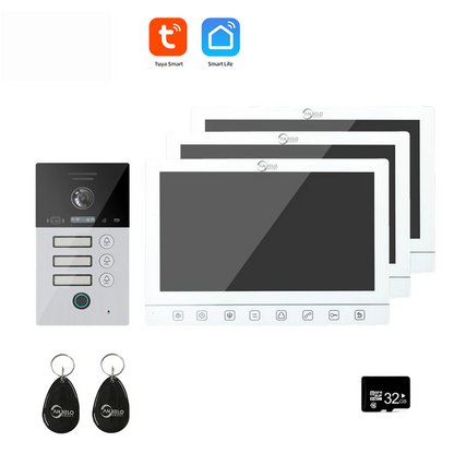 Tuya Smart mobile app Remote Wifi Video Intercom System Smart Video Door Phone 10 inch Full 1080p Screen Support RFID Card Unlock