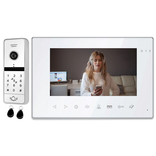 Tuya Smart Wifi 7 inch Video Intercom System Smart Video Door Phone FHD 1080P Screen Support Password Unlock