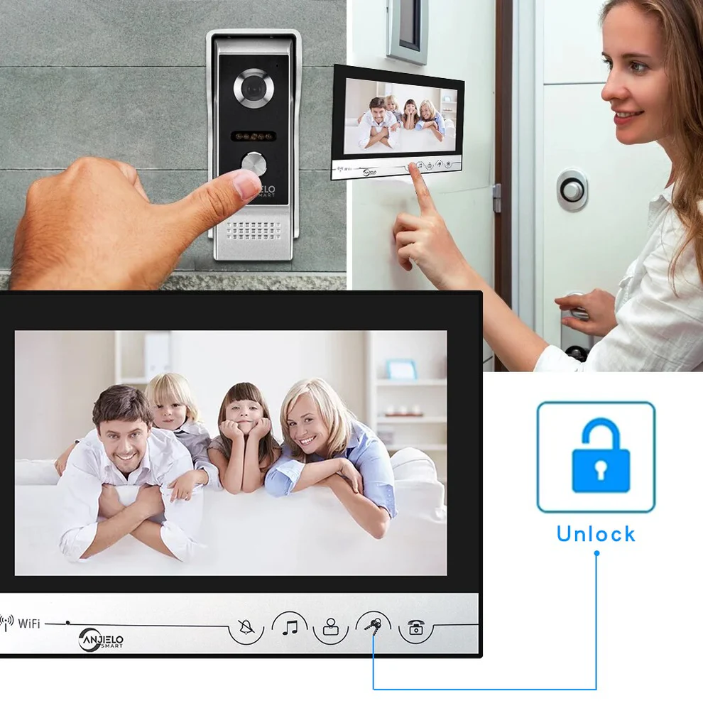 Tuya Video Intercom For The Apartment Door Peephole Infrared Camera Ring Doorbell 9 Inch Lcd Color Screen Ringtones To Choose