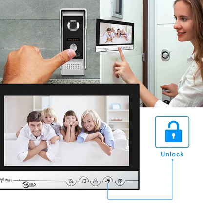 Tuya Video Intercom For The Apartment Door Peephole Infrared Camera Ring Doorbell 9 Inch Lcd Color Screen Ringtones To Choose