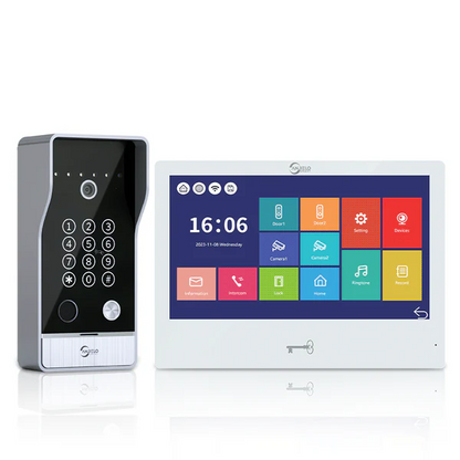XiVision 4-Wire WiFi Smart Video Intercom Doorbell 10 Inch Monitor 5 Ways Unlock Tuya App Remote Access IP65 Waterproof Home Door Phone