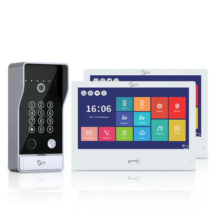 XiVision 4-Wire WiFi Smart Video Intercom Doorbell 10 Inch Monitor 5 Ways Unlock Tuya App Remote Access IP65 Waterproof Home Door Phone