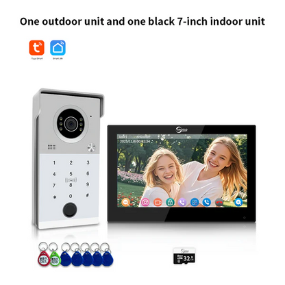 XiVision 4-Wire WiFi Video Intercom Doorbell Tuya Smart 5 Ways Unlock 10 Inch Touch Screen Waterproof Video Door Phone