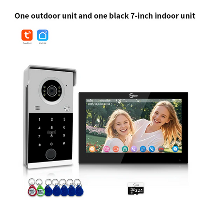 XiVision 4-Wire WiFi Video Intercom Doorbell Tuya Smart 5 Ways Unlock 10 Inch Touch Screen Waterproof Video Door Phone