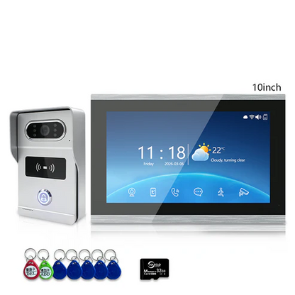 XiVision 1080P HD Video Doorbell System - Tuya 4 Wire WiFi Video Entry Doorphone Intercom Kits for Home, Villa & Apartment