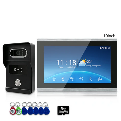 XiVision 1080P HD Video Doorbell System - Tuya 4 Wire WiFi Video Entry Doorphone Intercom Kits for Home, Villa & Apartment