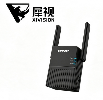 XiVision CF-AC1200 WiFi Repeater 1200Mbps Dual Band 2.4G&5G WiFi Extender, Long Range Signal Booster with Easy Setup for Home Whole House Coverage