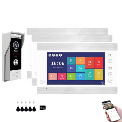 XiVision Tuya Smart Video Intercom System, 7 Inch Indoor Monitor 1080P Doorbell Camera, 3-in-1 Unlock Two-Way Audio IP65 Waterproof Home Door Phone