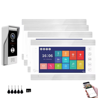 XiVision Tuya Smart Video Intercom System, 7 Inch Indoor Monitor 1080P Doorbell Camera, 3-in-1 Unlock Two-Way Audio IP65 Waterproof Home Door Phone