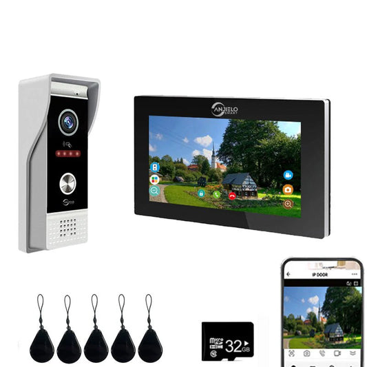 XiVision 1080P 7/10 inch  Wifi Video Doorbell Intercom Tuya Smart Home Wireless Doorphone RFID Access Control System for Villa Apartment