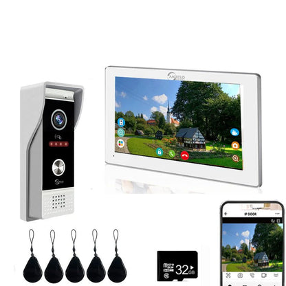 XiVision 1080P 7/10 inch  Wifi Video Doorbell Intercom Tuya Smart Home Wireless Doorphone RFID Access Control System for Villa Apartment