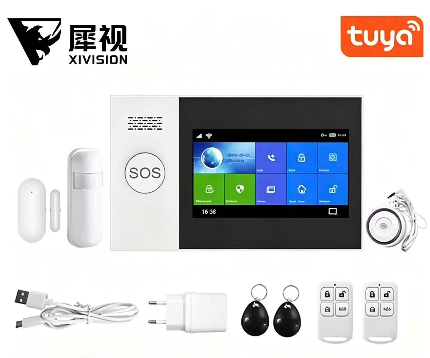 High Quality WiFi GSM Wireless Smart Home Security Alarm System Kit with Touch Screen Control Panel