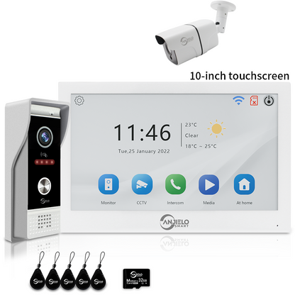 XiVision 7/10 Inch 1080P WiFi Video Intercom System Tuya Smart Video Doorbell, 3 Ways Unlock, Motion Detection 2-Way Audio Home Security Door Phone