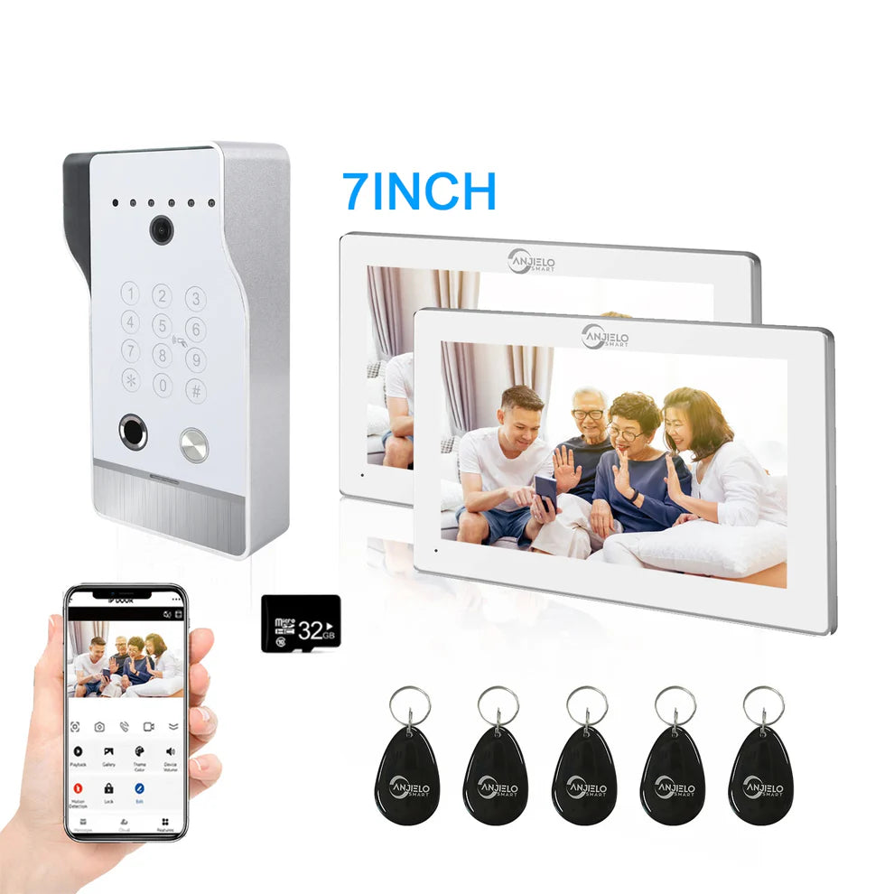 XiVision tuya Smart FHD 1080P WiFi Video Doorbell - RFID Card, Fingerprint & Passcode Unlock | Apartment, Home & Villa Intercom System