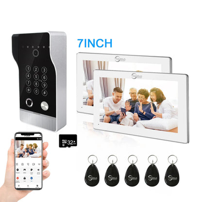 XiVision tuya Smart FHD 1080P WiFi Video Doorbell - RFID Card, Fingerprint & Passcode Unlock | Apartment, Home & Villa Intercom System