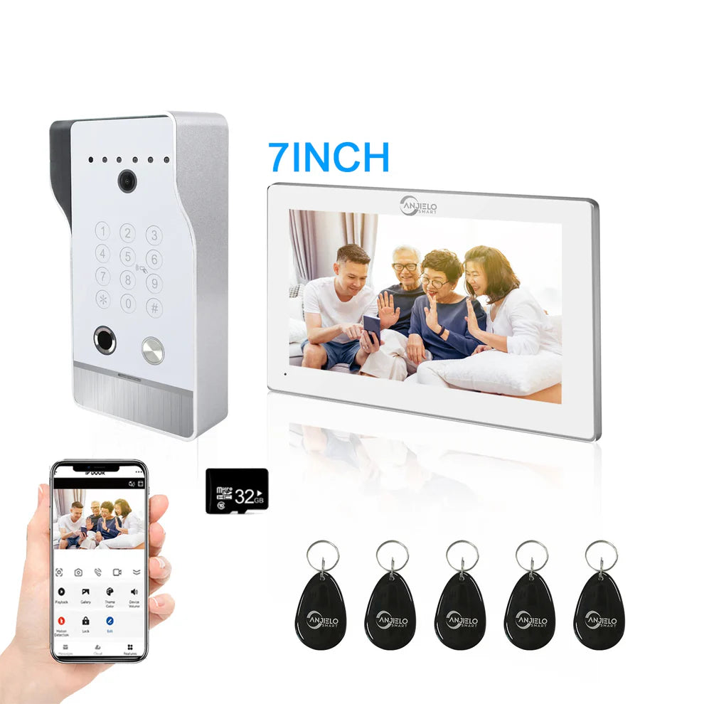 XiVision tuya Smart FHD 1080P WiFi Video Doorbell - RFID Card, Fingerprint & Passcode Unlock | Apartment, Home & Villa Intercom System