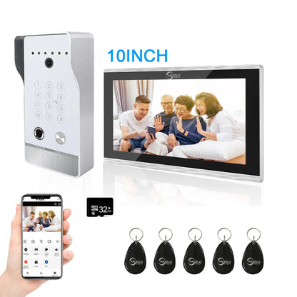 XiVision tuya Smart FHD 1080P WiFi Video Doorbell - RFID Card, Fingerprint & Passcode Unlock | Apartment, Home & Villa Intercom System