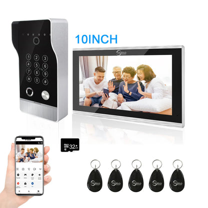XiVision tuya Smart FHD 1080P WiFi Video Doorbell - RFID Card, Fingerprint & Passcode Unlock | Apartment, Home & Villa Intercom System