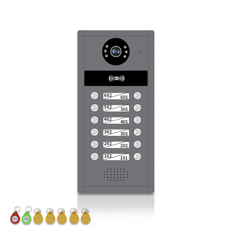 XiVision 7/10inch WiFi Multi-Family Video Intercom System, Tuya Smart App Remote Unlock, 1080P Infrared Night Vision Doorbell Intercom with Indoor Monitor, IP65 Waterproof, Card Access, Two-Way Audio