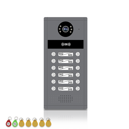 XiVision 7/10inch WiFi Multi-Family Video Intercom System, Tuya Smart App Remote Unlock, 1080P Infrared Night Vision Doorbell Intercom with Indoor Monitor, IP65 Waterproof, Card Access, Two-Way Audio