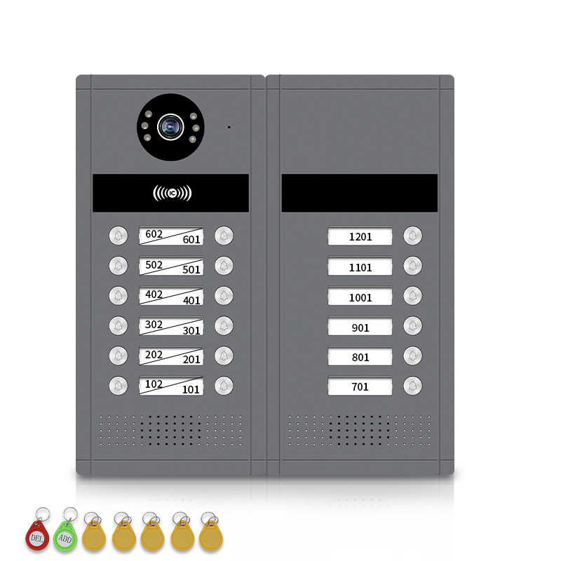 XiVision 7/10inch WiFi Multi-Family Video Intercom System, Tuya Smart App Remote Unlock, 1080P Infrared Night Vision Doorbell Intercom with Indoor Monitor, IP65 Waterproof, Card Access, Two-Way Audio