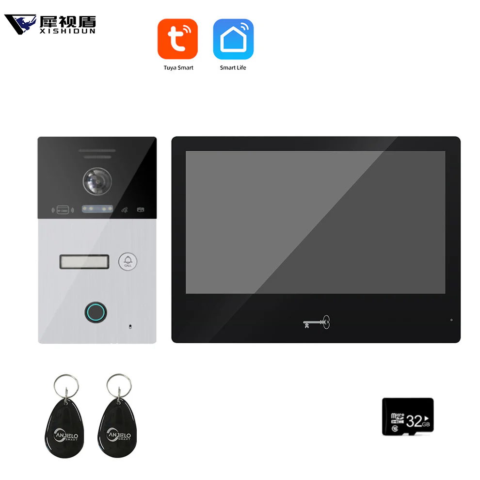 XiVision Tuya WiFi Smart Video Intercom System 10 inch 1080P Screen Motion Detection for Home Apartment
