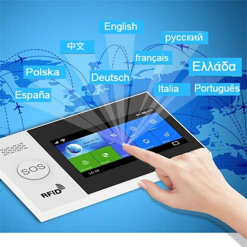 High Quality WiFi GSM Wireless Smart Home Security Alarm System Kit with Touch Screen Control Panel