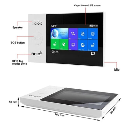 High Quality WiFi GSM Wireless Smart Home Security Alarm System Kit with Touch Screen Control Panel