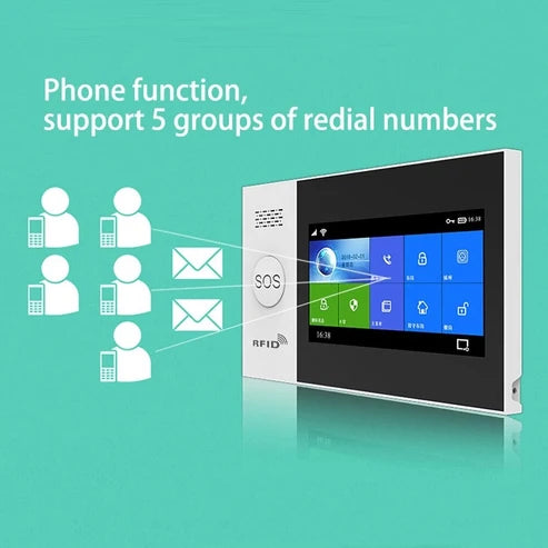 High Quality WiFi GSM Wireless Smart Home Security Alarm System Kit with Touch Screen Control Panel