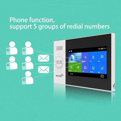 High Quality WiFi GSM Wireless Smart Home Security Alarm System Kit with Touch Screen Control Panel