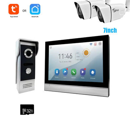 Tuya Smart 1080P  Video Intercom System - Password-Protected Doorbell Camera with WiFi  Motion Detection