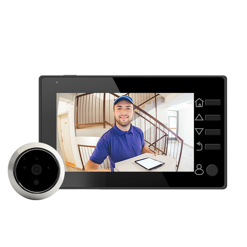 4.3 Inch Smart Home Video Doorbell with 120° Wide Angle, Automatic Video Recording, and Easy Installation