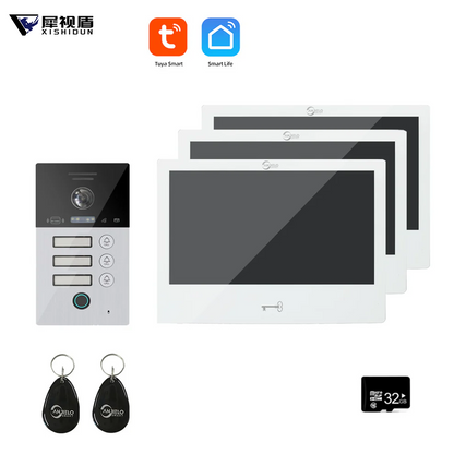XiVision Tuya WiFi Smart Video Intercom System 10 inch 1080P Screen Motion Detection for Home Apartment