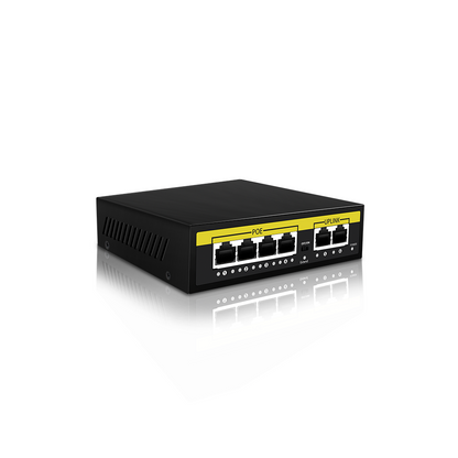 XiVision Smart PoE Ethernet Switch, 4/8/24 Ports Available, 10/100Mbps PoE Ports, Gigabit Uplink RJ45 Switch, Plug and Play High Bandwidth