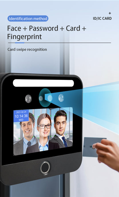 5-inch horizontal screen face recognition machine with fingerprint elevator control system intelligent management face direct access