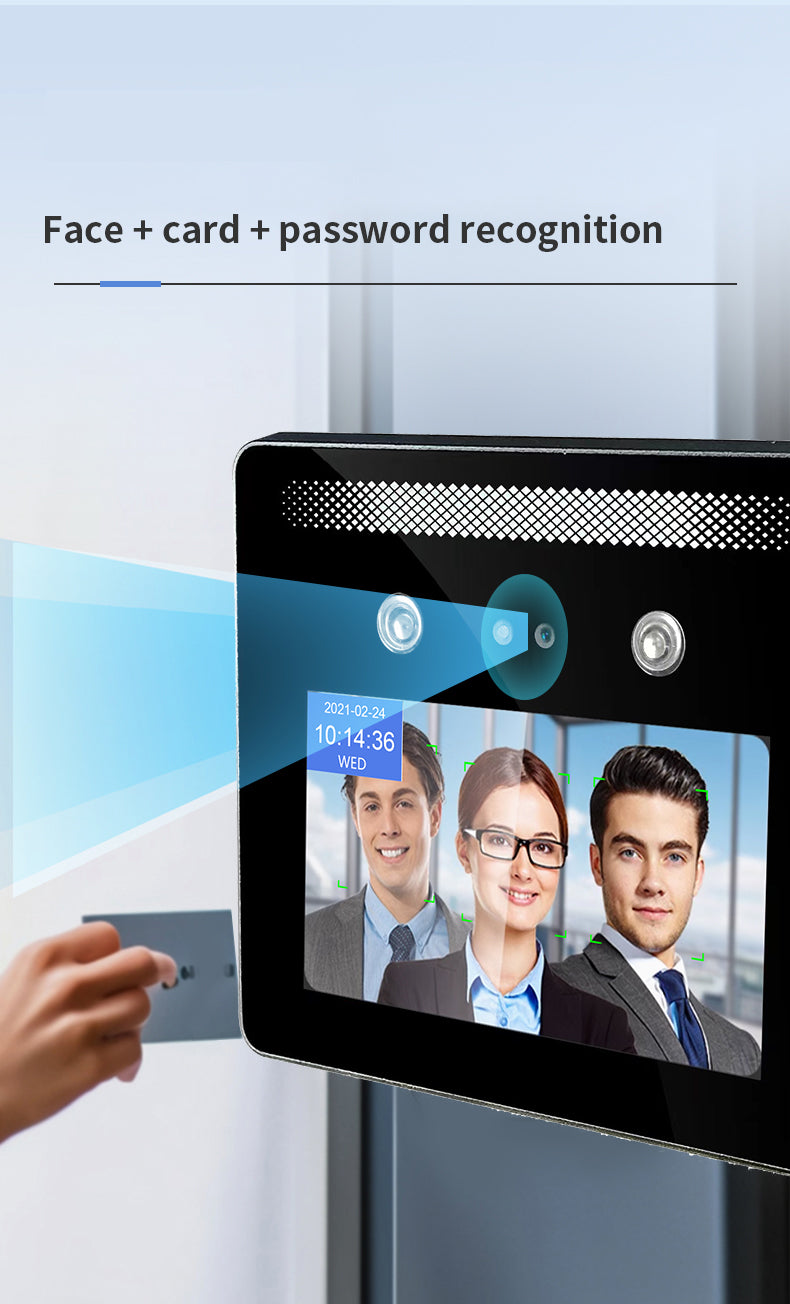 5-inch face recognition intelligent elevator control system can directly access the floor with face recognition and can be used as an attendance machine