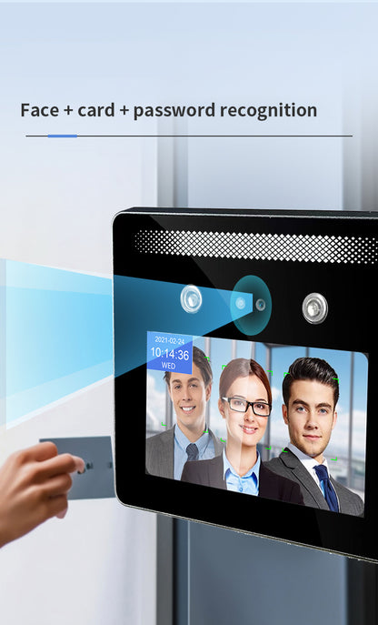 5-inch face recognition intelligent elevator control system can directly access the floor with face recognition and can be used as an attendance machine