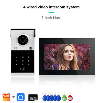 XiVision 4-Wired Visual Doorbell with HD 1080P video intercom Display  Durable Metal Construction  Advanced Security Features