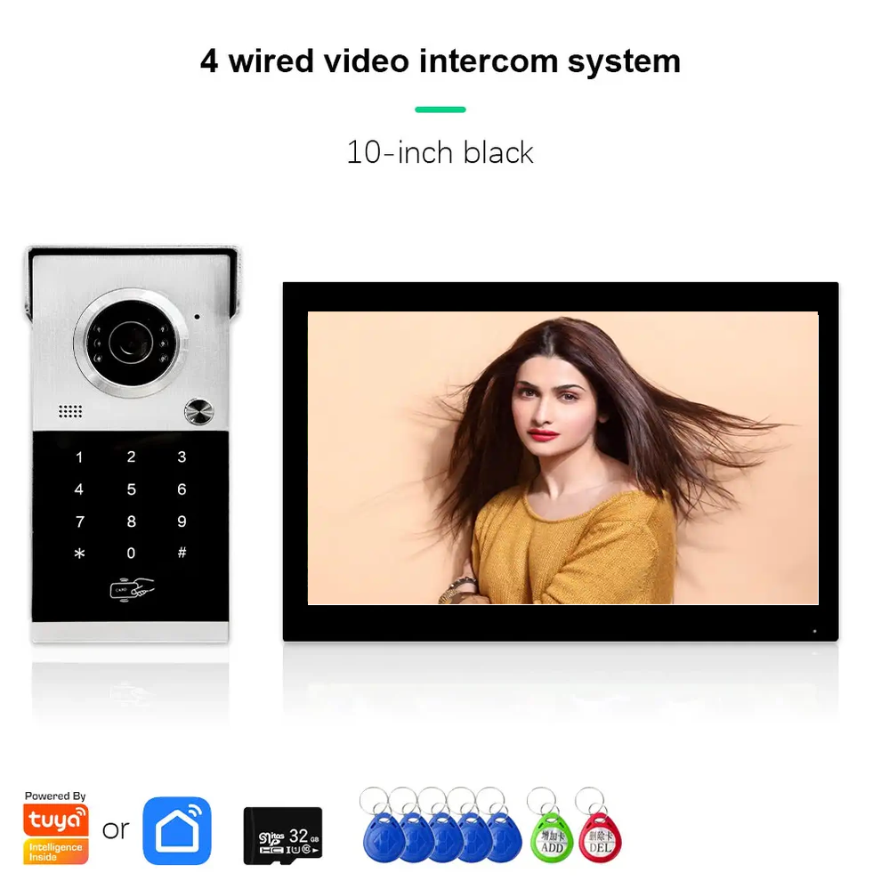 XiVision 4-Wired Visual Doorbell with HD 1080P video intercom Display  Durable Metal Construction  Advanced Security Features