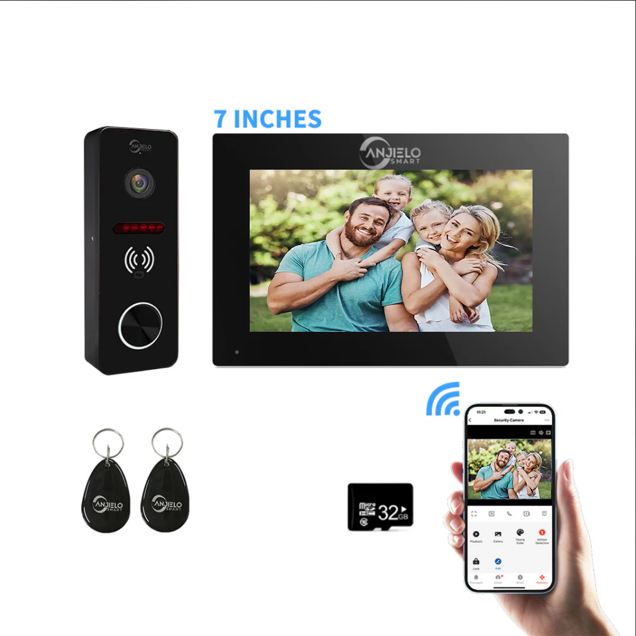 XiVision  1080P Wide View 7-10 inch Touch Doorbell - Tuya Smart Video Intercom  WiFi/Wired Camera System