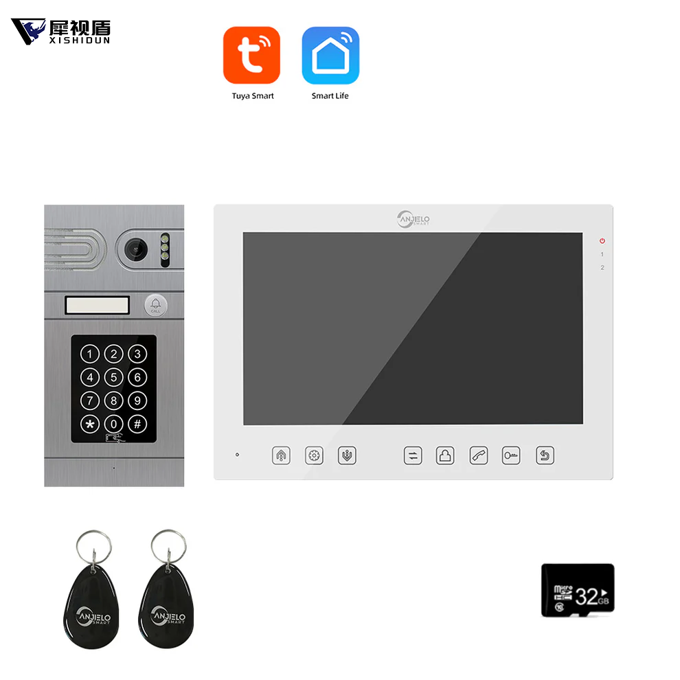 7 inch 1080P WiFi Video Doorbell Camera  Tuya Smart Intercom with Night Vision  Motion Detection