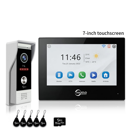 XiVision 7/10 Inch 1080P WiFi Video Intercom System Tuya Smart Video Doorbell, 3 Ways Unlock, Motion Detection 2-Way Audio Home Security Door Phone