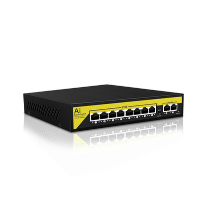 XiVision Smart PoE Ethernet Switch, 4/8/24 Ports Available, 10/100Mbps PoE Ports, Gigabit Uplink RJ45 Switch, Plug and Play High Bandwidth