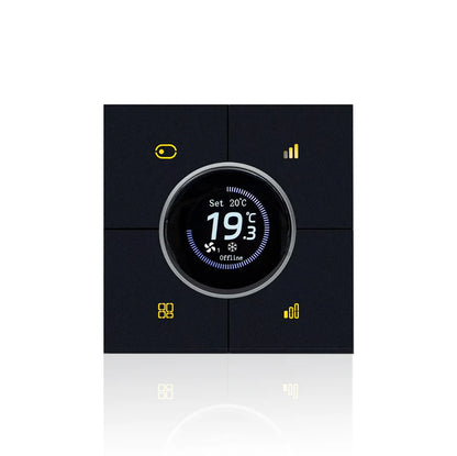 Tuya Zigbee3.0 Smart Digital Thermostat - 3-in-1 Control for Floor Heating, Air Conditioning & Fresh Air with Knob Temperature Adjustment