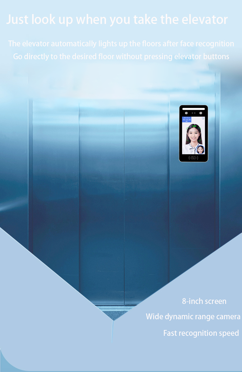 8-inch facial recognition elevator control system intelligent elevator controller intelligent arrival can be started by face and palm