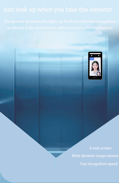8-inch facial recognition elevator control system intelligent elevator controller intelligent arrival can be started by face and palm